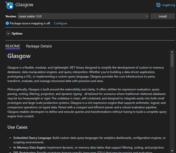 Glasgow on NuGet